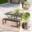 Banc d'extérieur en métal Allanah-856115835