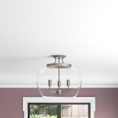 Jocelyn Glass Semi Flush Mount