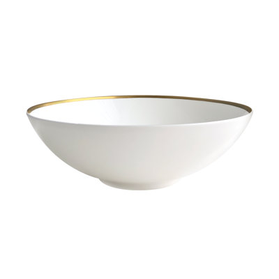 Golden Edge Bone China Serving Bowl