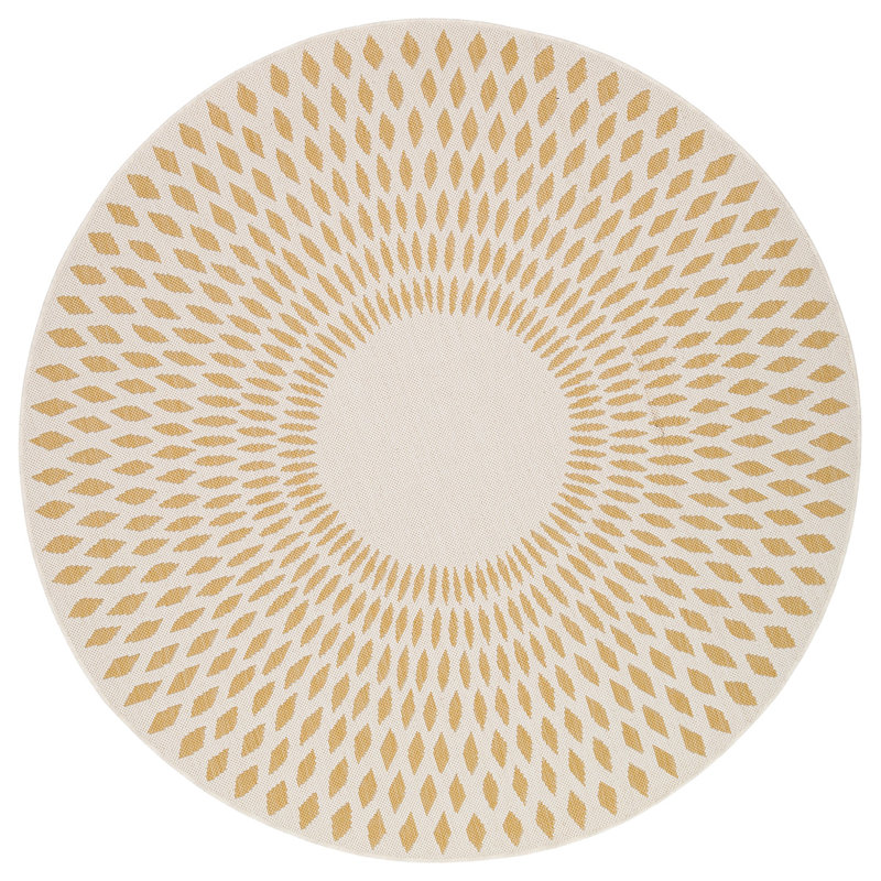 Round Geometric Hand Woven Indoor / Outdoor Area Rug, Round 200cm
