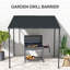 Outsunny 2.4 x 2.4 m Wall Mounted Pergola Gazebo UPF30+-1529827972