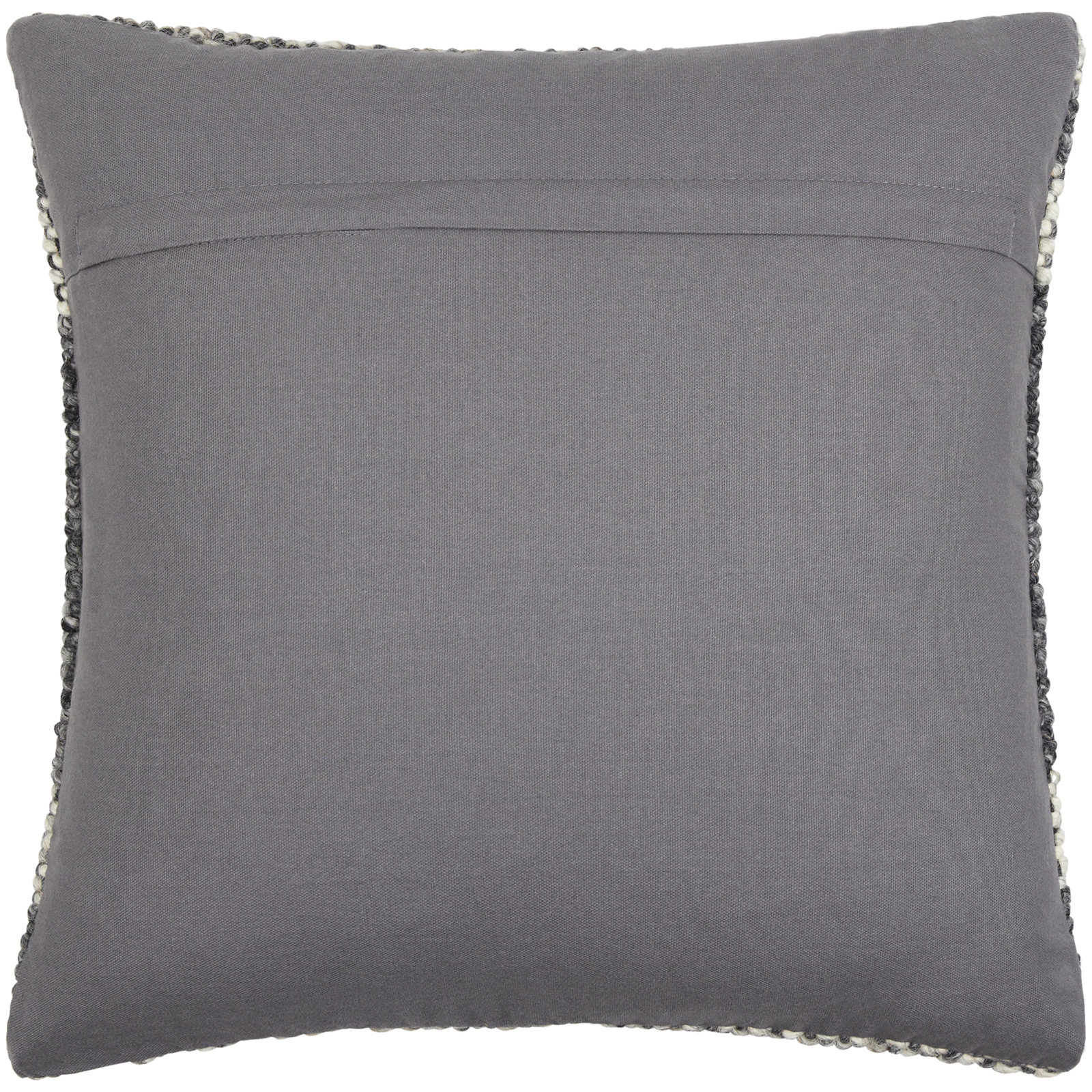 Serephine Striped Wool/Cotton Pillow Cover, 18"H x 18"W, Pillow Cover Only - No Insert, Gray/Beige