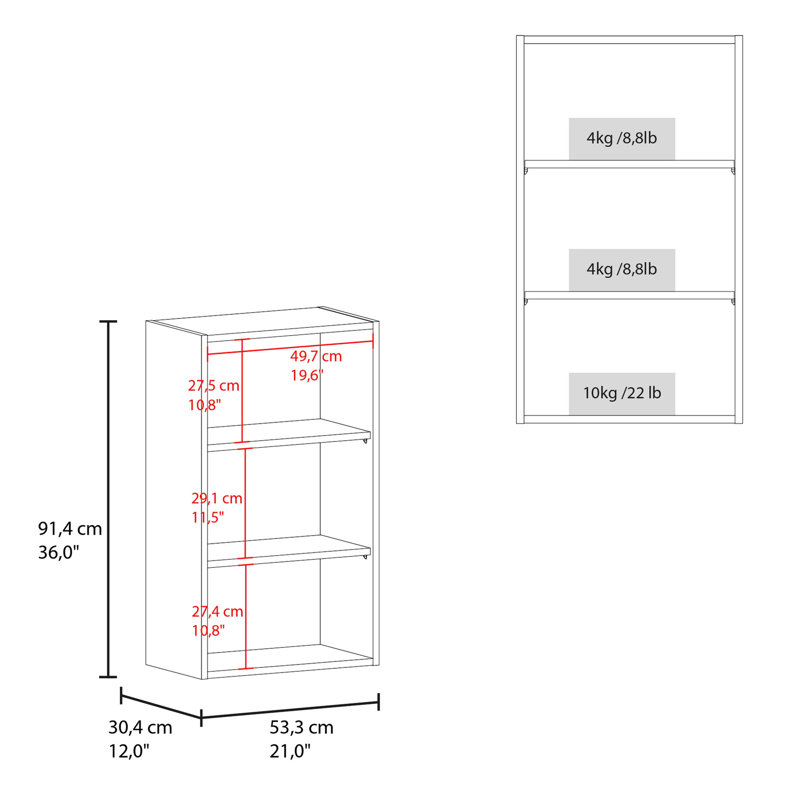 Armoire blanche pour les essentiels de la cuisine - H 36 po x l 21 po x P 12 po, égratignure, économise de l'espace sur le comptoir, range les épices, les bols et les bocaux