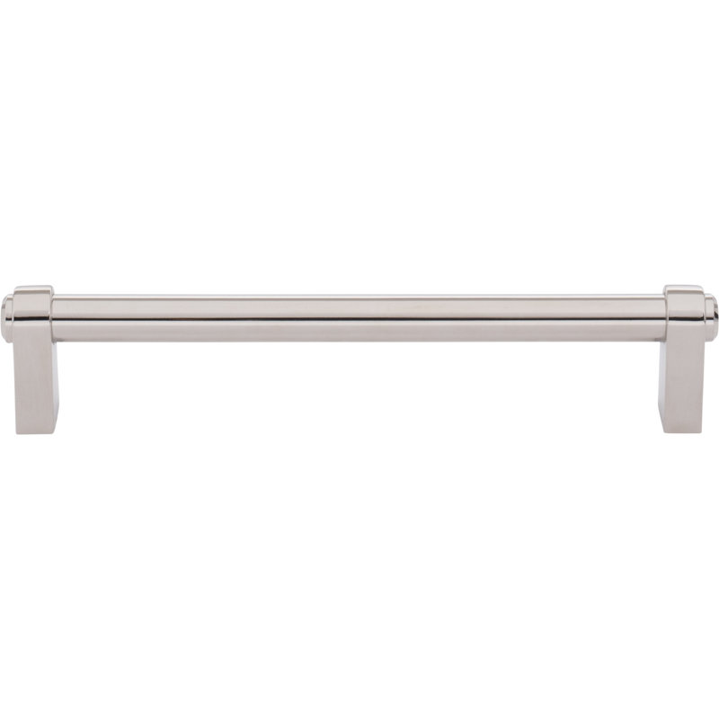 Lawrence Bar Pull, Polished Nickel, 6 5/16" Center To Center