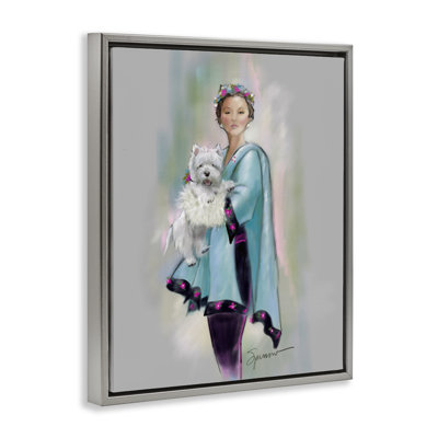 Cadre flottant pour femme et chien, par Mary Sparrow
