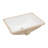21.5"x15" White Ceramic Rectangular Undermount Bathroom Sink with Overflow