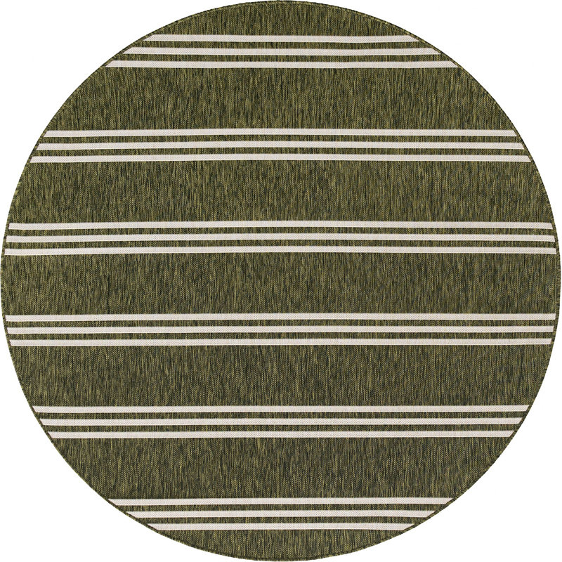Outdoor Destiny Area Rug Gem Color, Round 6'7"