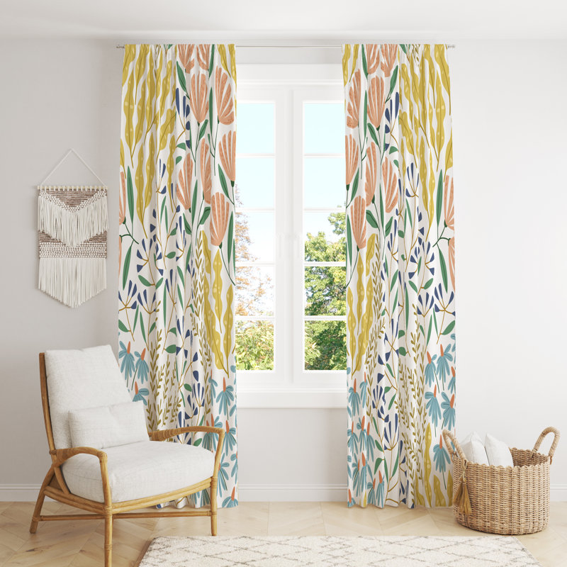 Semi Sheer Curtain Panel Pair