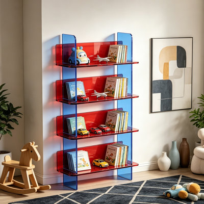 Bibliothèque multifonctionnelle en acrylique multicouche