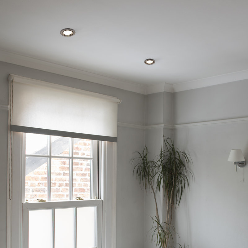 8cm Recessed Lighting Kit, 6500K, Black Chrome