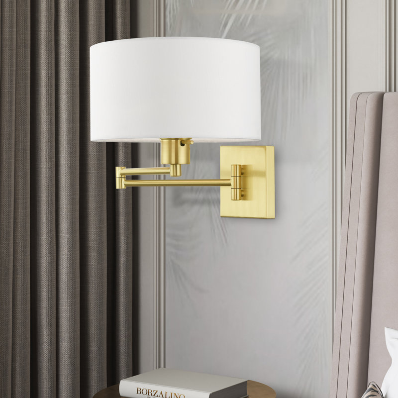 Malakia Steel Swing Arm Sconce, Gold