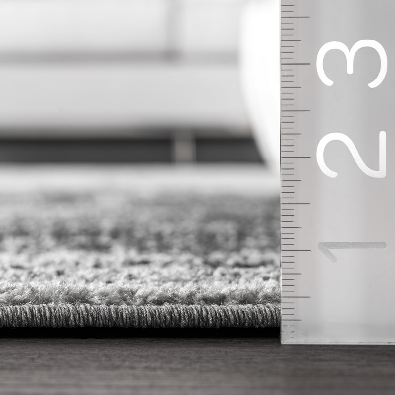 Virginia Black/Gray Area Rug, Rectangle 3' x 5'