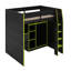 Lit mezzanine double avec bureau, lumières RVB, garde-robe et compartiments de rangement-1876614759