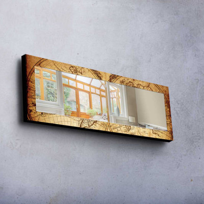 Élégant miroir décoratif avec cadre 100% bois de pin, 15,7 po x 47,2 po | Miroir en verre véritable (épaisseur: 0,2 pouce) | Peinture sur tissu élégante | Idéal pour le salon, la chambre à coucher et le vestibule