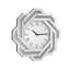 Horloge murale 20 po à miroir en forme de diamant, horloge murale à fleur en argent avec chiffres romains