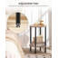 Table d'appoint ronde industrielle avec rangement à deux niveaux, structure en métal robuste et conception compacte pour le salon, la chambre à coucher ou le bureau-2058965570