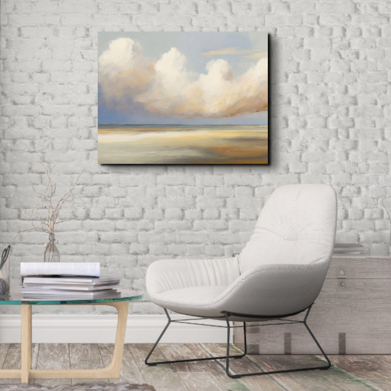 «Lowtide» par Stephen Chambers - reproduction sur toile tendue, H 15 po x l 18 po x P 1,5 po
