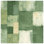 Tapisserie murale abstraite verte et beige - Patchwork