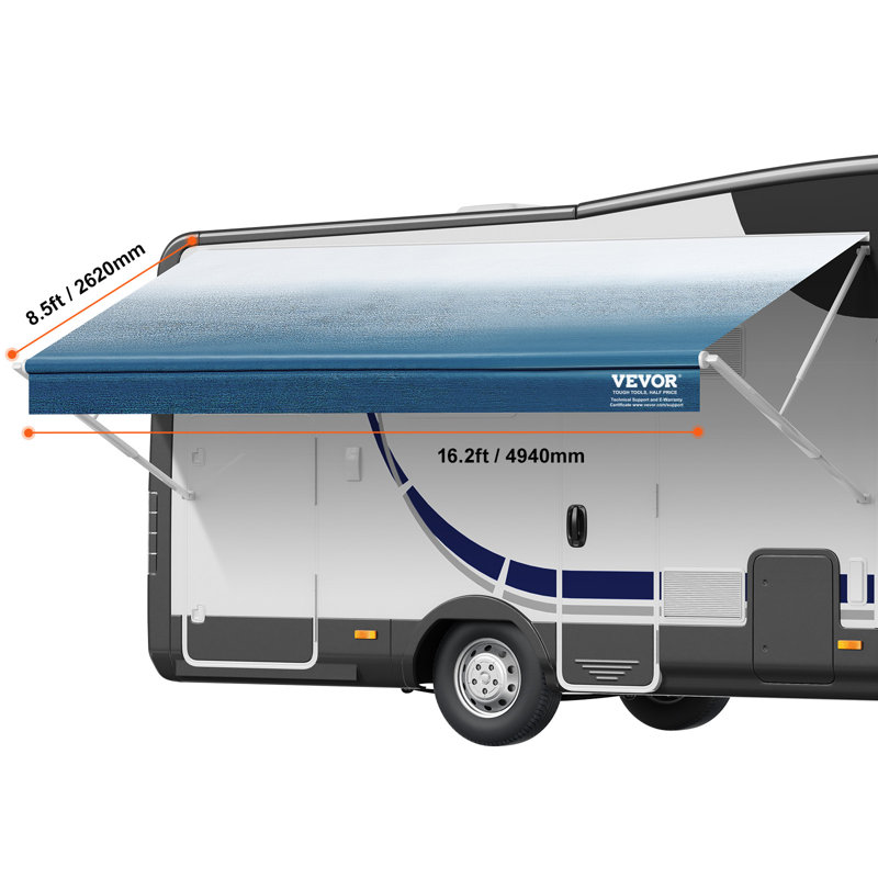 VEVOR Blue Polyvinyl Chloride (PVC) Awning