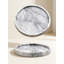 Plateau circulaire circulaire en marbre pour meuble-lavabo, commode, table de chevet ou bureau - Organisateur de pierre de qualité supérieure avec base anti-rayures