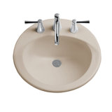 Ultimate® Vitreous China Circular Drop-In Bathroom Sink with Overflow