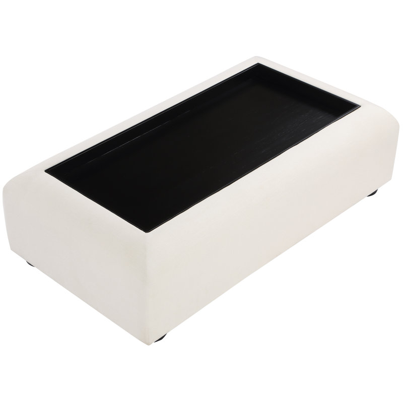 Hortensio Solid Wood Single Coffee Table, Black