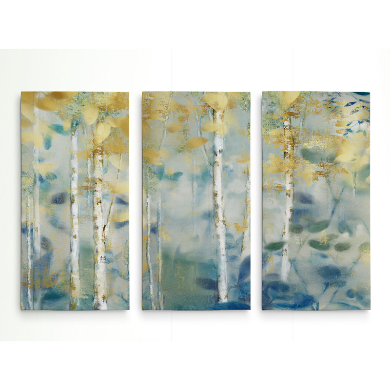 «Gilded Forest II», image multi-pièces sur toile tendue, H 32 po x l 48 po x P 1,5 po
