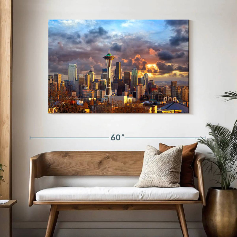 Ravi Seattle Sunset Sky, 32" H x 48" W