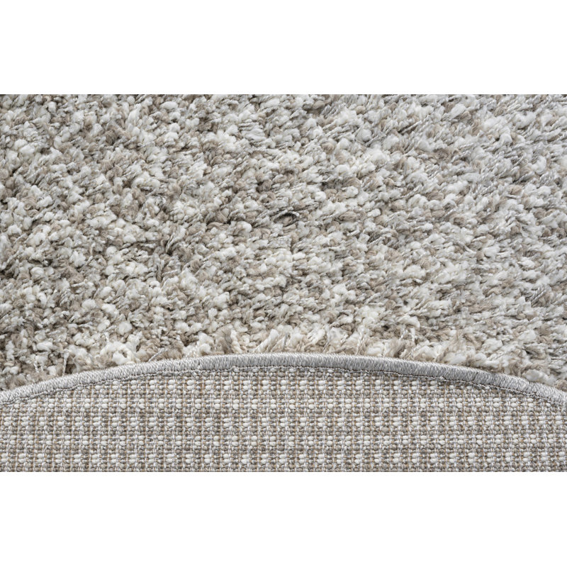 Square Markey Solid Colour Shag Area Rug, Round 120cm