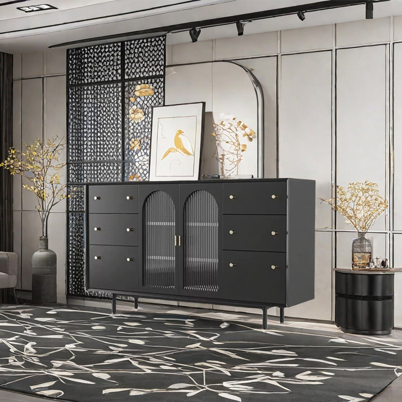 Buffet moderne et minimaliste, Noir