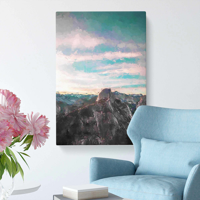 Glacier Point In California In Abstract - Wrapped Canvas Print, 60cm H x 40cm W x 3cm D
