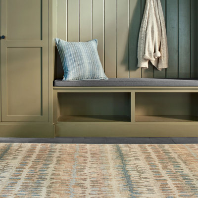Paint Chip Natural Machine Washable Rug