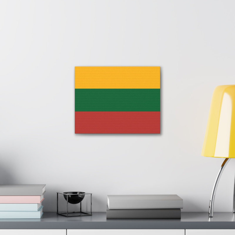 "Drapeau de la Lituanie" sur toile, H 24 po x l 30 po