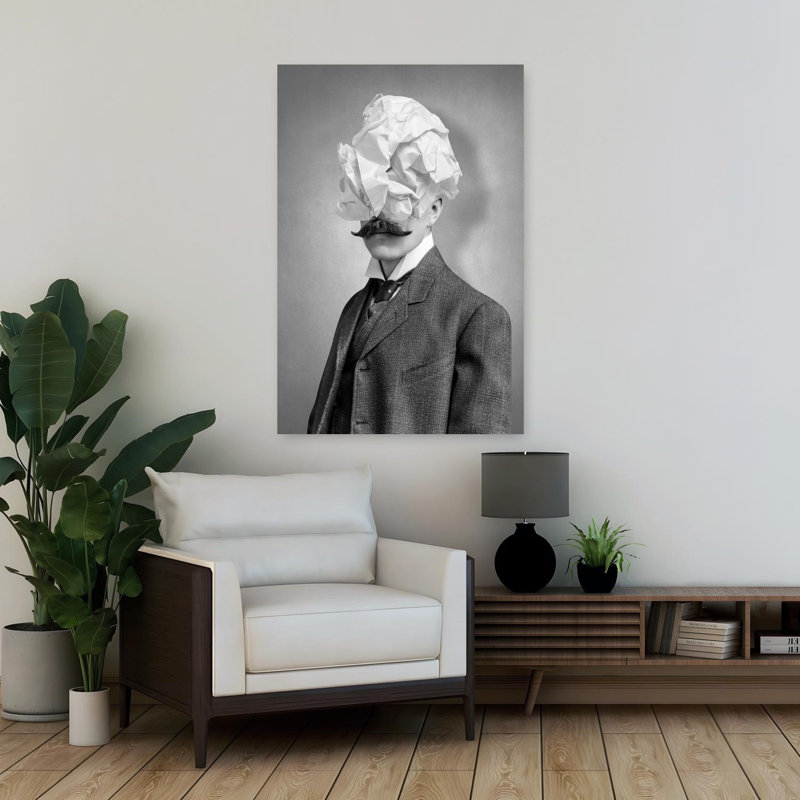 «He Trash», art mural rétro, H 36 po x l 24 po