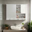 Armoire à pharmacie murale de 36 po x l 28 po, armoire de salle de bain murale avec porte miroir et tablette réglable pour salle de bain-11813878