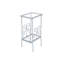 Table d'appoint, côté, bout, table de chevet, lampe, salon, chambre à coucher, métal gris, transitionnel