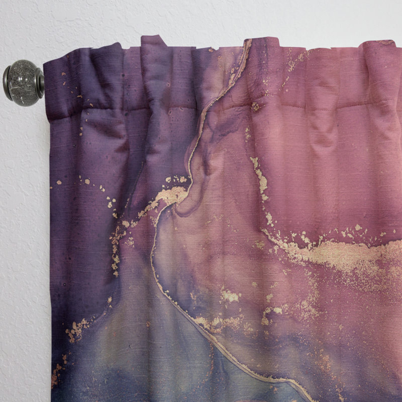 Art liquide brun et noir - rideau en velours moderne - obscurcissant - 1 panneau, L 52 po x L 95 po