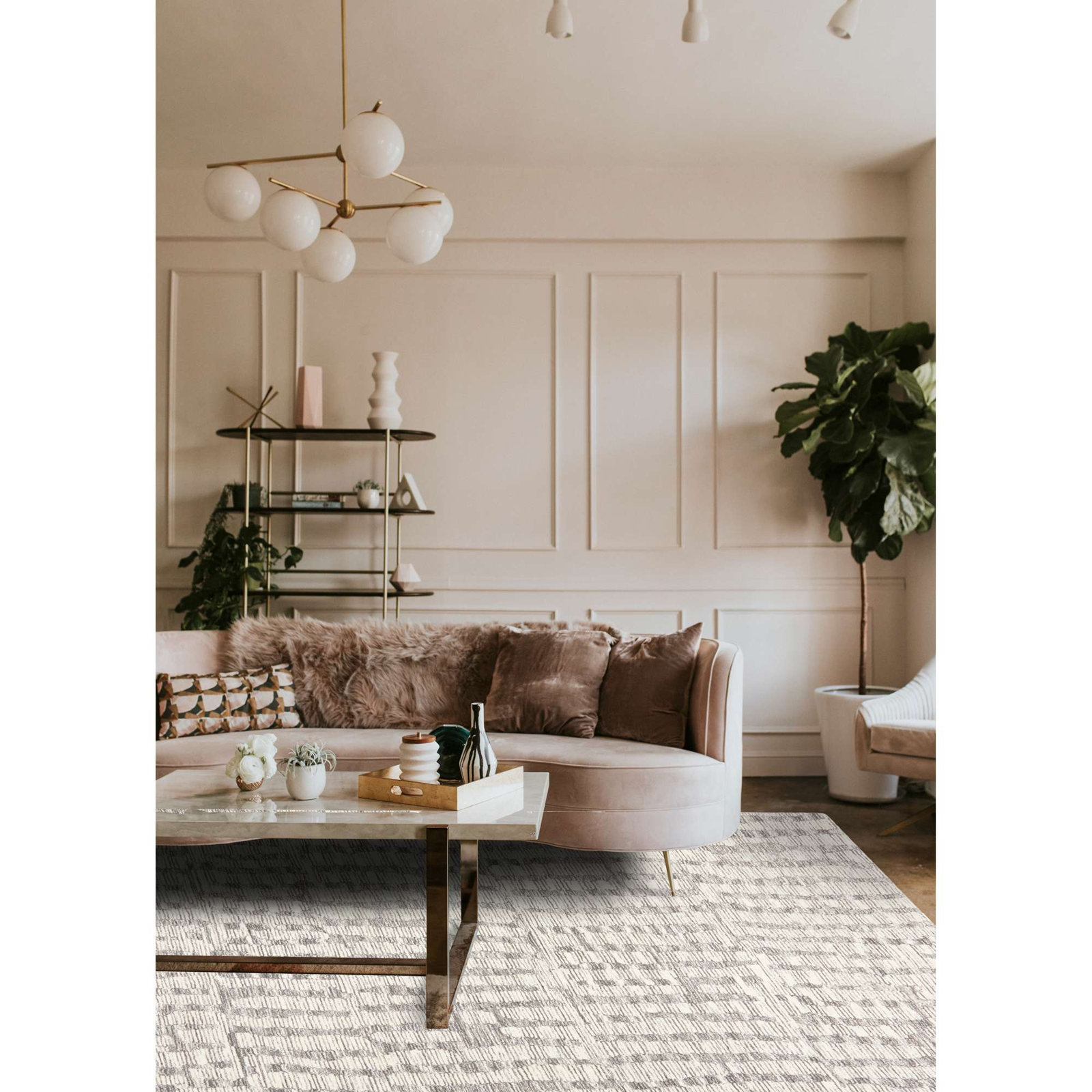 Noland Hand-Tufted Striped Rug, Rectangle 3' x 5'
