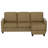Brown 2-Piece Sofa With Chaise