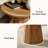 Small Round Solid Wood End Table, Farmhouse Side Table for Living Room, Bedroom