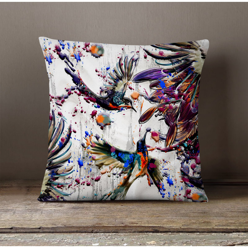 Throw Pillow With Insert, Multi Abstract 15, 20"H x 20"W