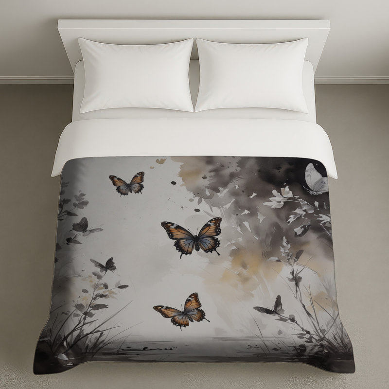Papillons dans la nature Housses de couette, Lit simple