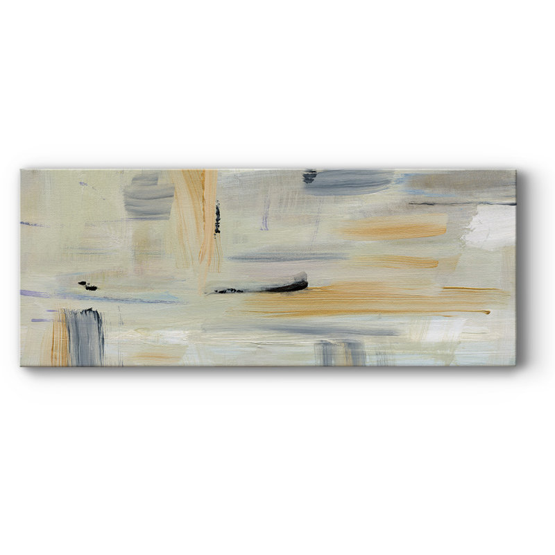 Gris sur fond noir sur toile, H 8 po x l 20 po x P 1,5 po