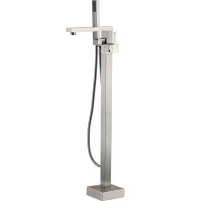 Robinet de baignoire autoportant moderne avec douchette - Métal, hauteur de l'emballage : 6,14 cm