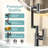 Matte Black Single Hole Bathroom Faucet With Temperature Display And 1080° Swivel-123298114