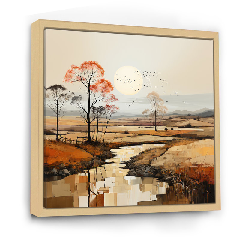 «Desert Prairies Peace Peace Sunset» sur toile, H 36 po x l 36 po x P 1,5 po, Cadre naturel flottant