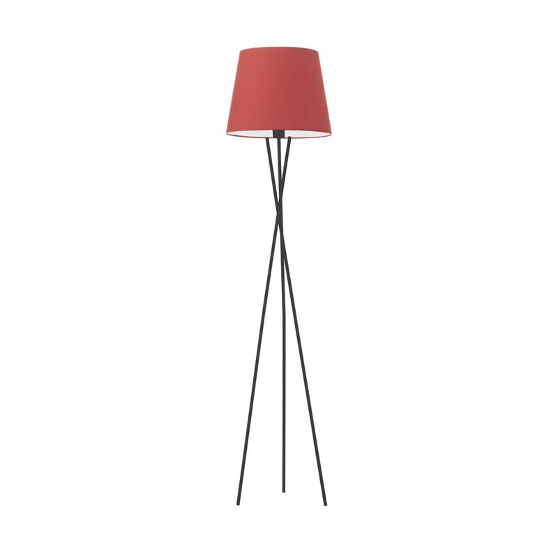 Arlaith 165cm Tripod Floor Lamp, Black, Red