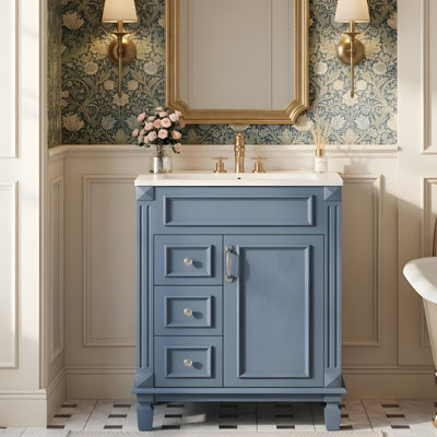 24" French Minimalist Bathroom Vanity
