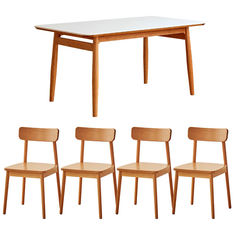 Ensemble de tables en bois de cerisier Simple, H 29,52 po x L 55,11 po x l 33,46 po