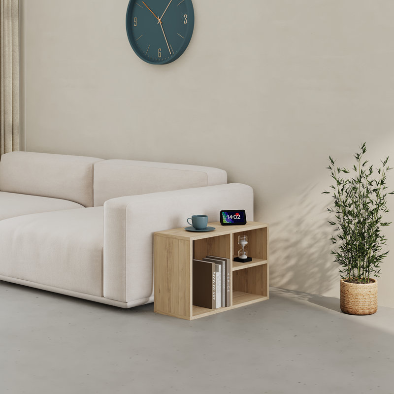 Sereta 68cm H x 44cm W Floating Bookcase, Sapphire Oak